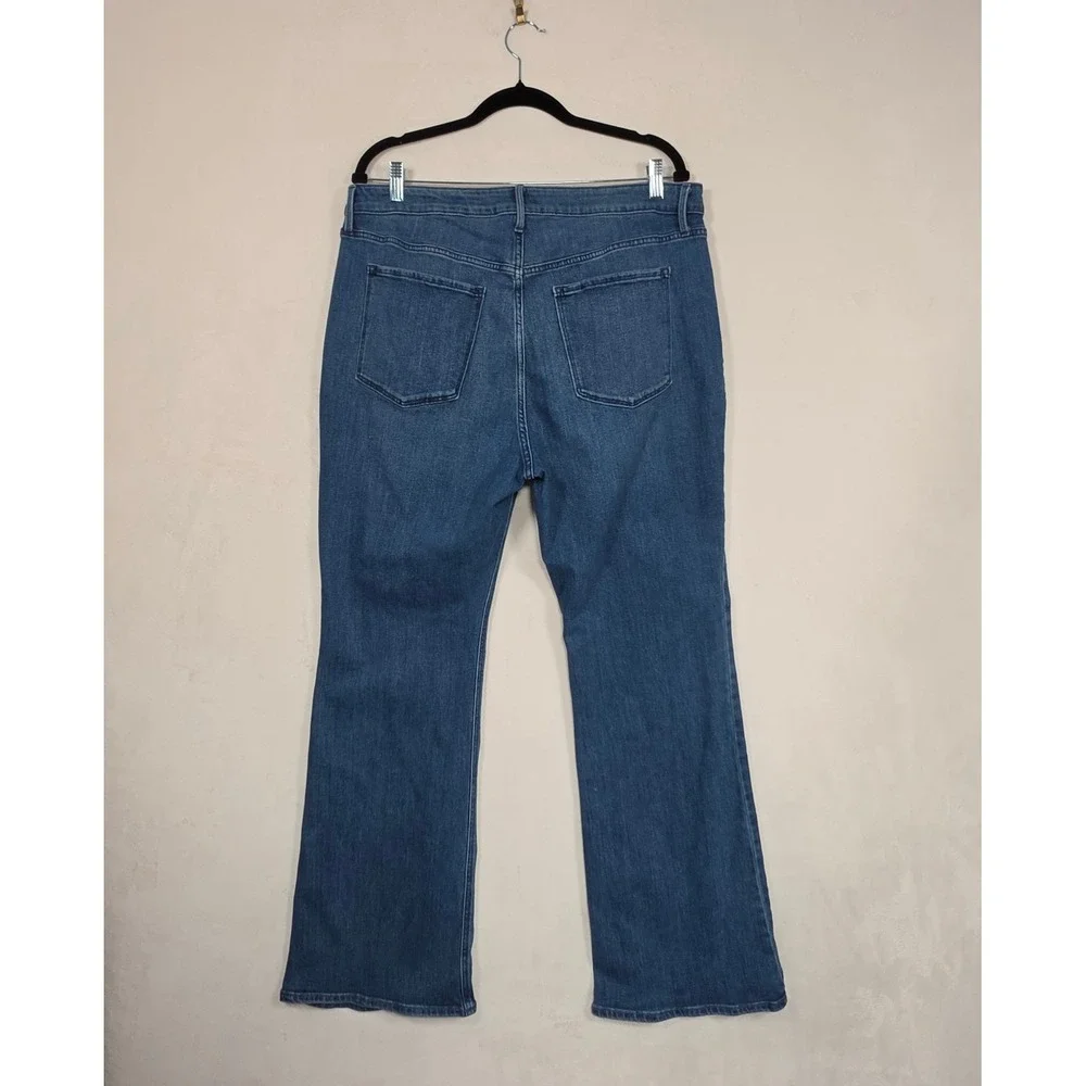 Old Navy‎ Wow Flare Jeans Womens 18 Blue High Rise Y2K Retro Stretch Denim